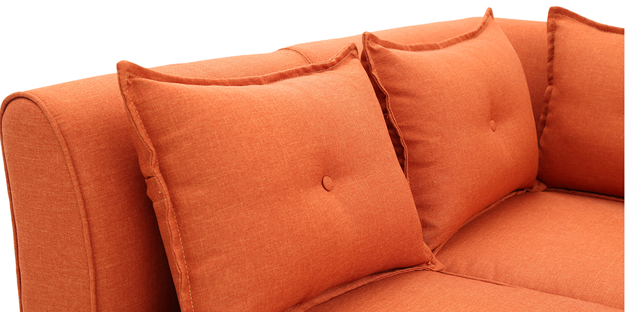 Mara Modular Fabric Sofa (Rust)